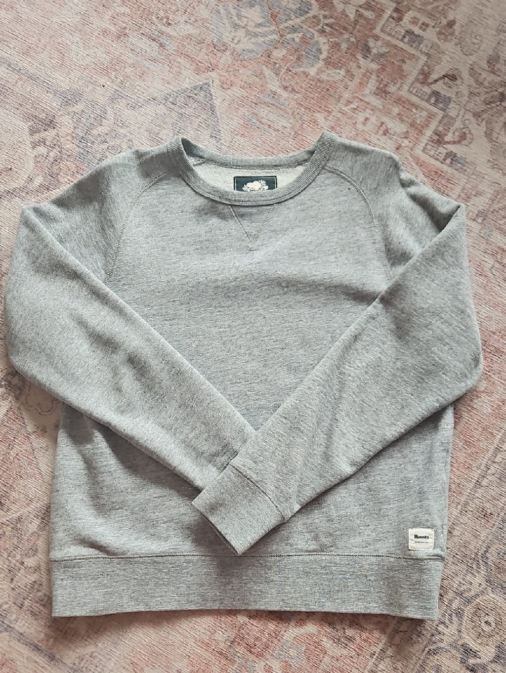 Roots Grey Crewneck Sweatshirt - Classic Women's Pullover